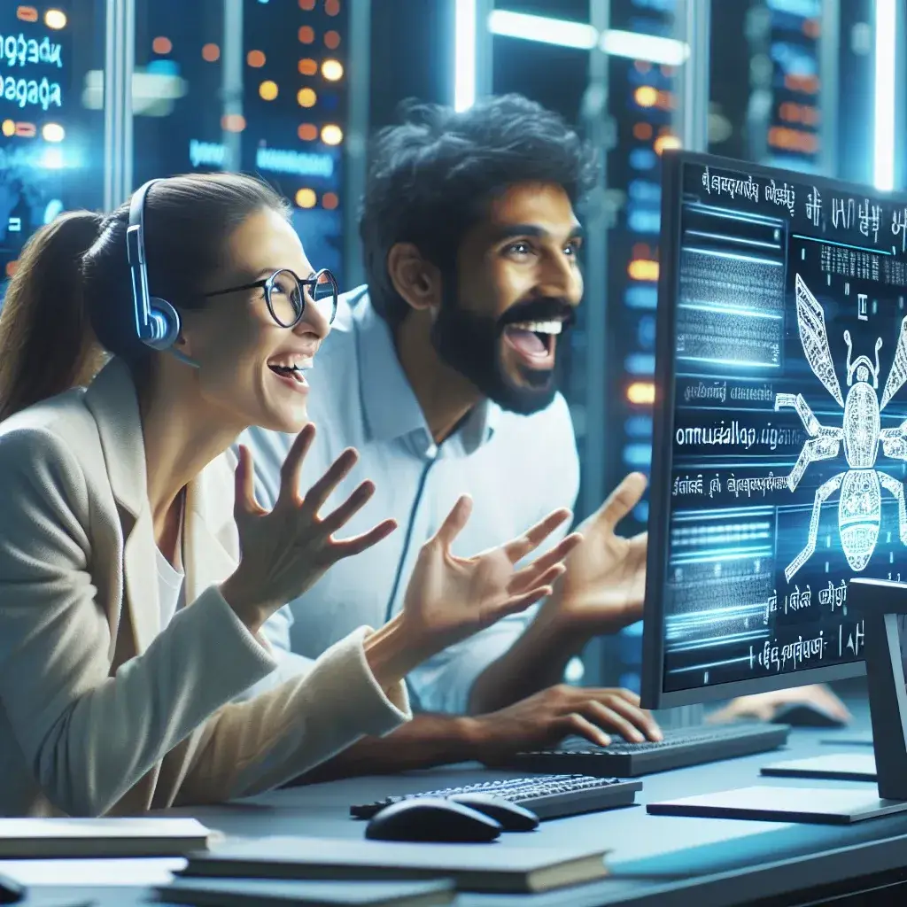 "Ilustração de pesquisadores trabalhando com inteligência artificial para traduzir línguas indígenas em tempo real, destacando a tecnologia e a preservação cultural."